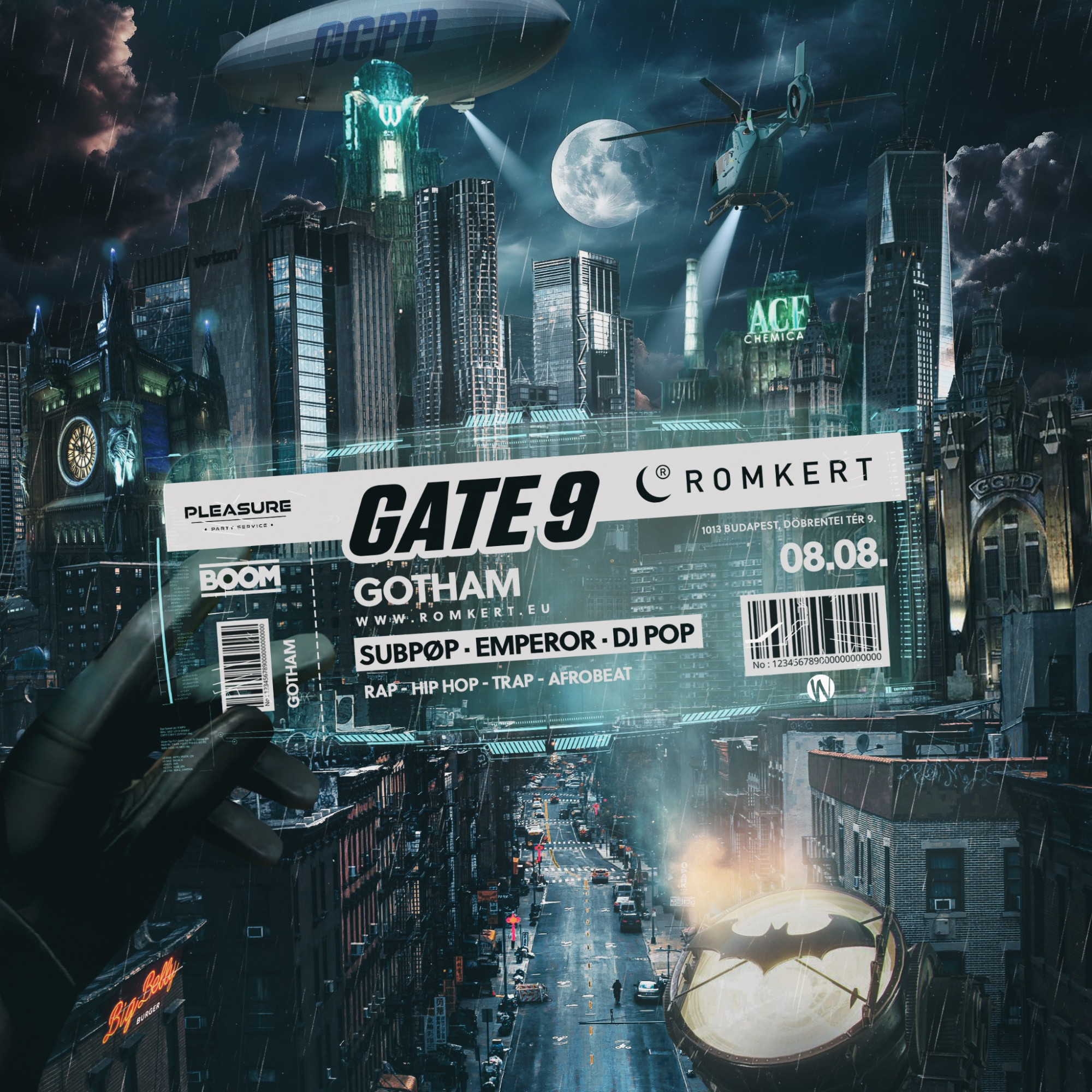 ✈️ ROMKERT • GATE 9 • GOTHAM CITY🦇 • 08.08. ✈️