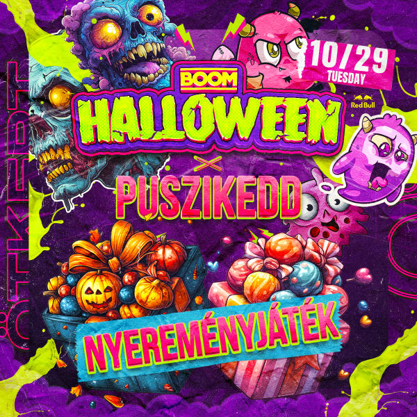 BOOM Halloween x Puszikedd 2024 Nyereményjáték szabályzat 